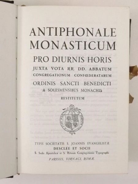 Antiphonale Monasticum Pro Diurnis Horis, ok. 1934 r.