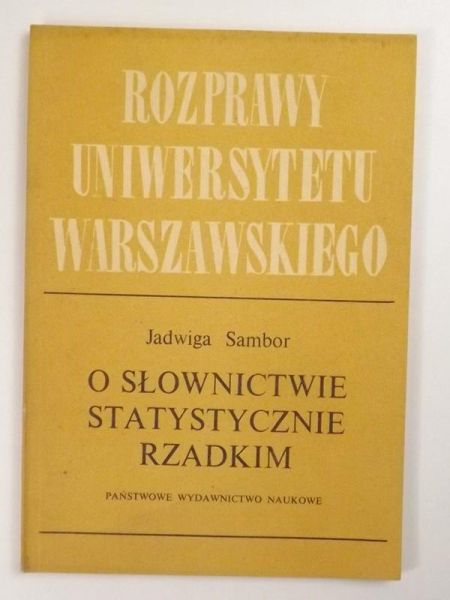 O słownictwie statystycznie rzadkim