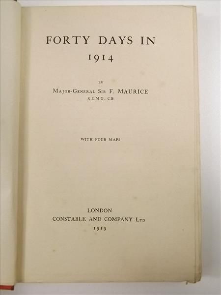 Maurice F. - Forty Days in 1914, 1919 r.