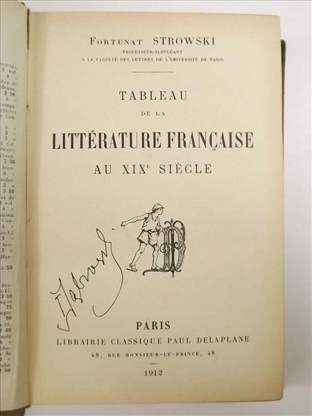 Tableau de la Litterature Francaise au xix siecle, 1912 r.