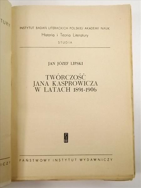 Twórczość a Kasprowicza w latach 1891-1906