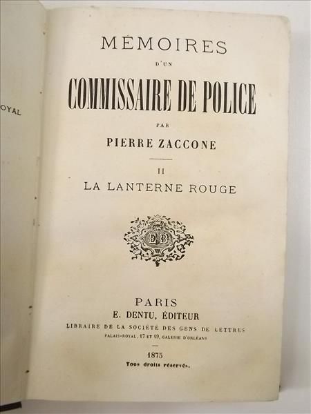 Memoires d'un commissaire de police. Tome II, 1875 r.