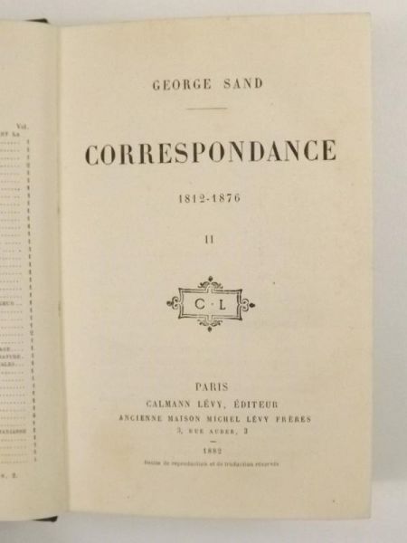 Sand George - Correspondance, Tom II, 1882 r.