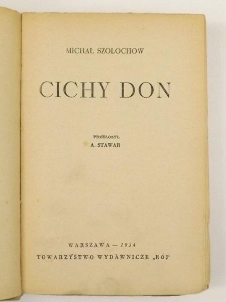 Cichy Don, 1934 r.