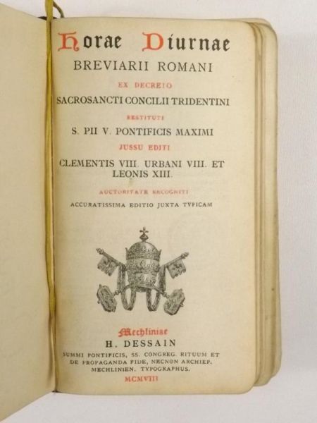 Horae Diurnae, 1908 r.