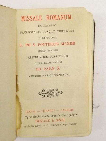 Missale Romanum, ok 1862 r.