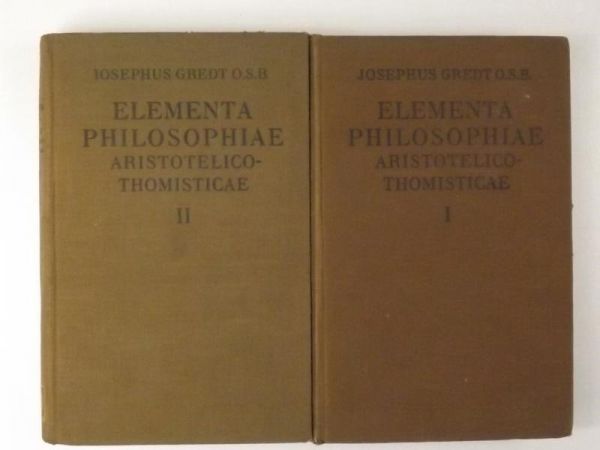 Gredt Josephus - Elementa philosophiae. 2 tomy, 1925 r.