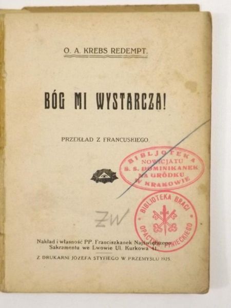 Bóg mi wystarcza !, 1925 r.