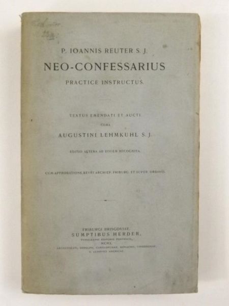 Neo-Confessarius, practice instructus. 1910 r.