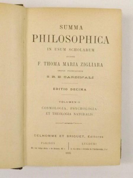 Summa Philosophica, Vol. II, 1895 r.