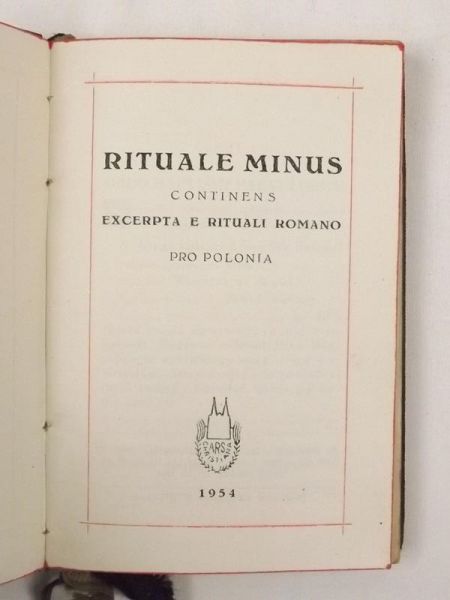 Rituale minus continens excerpta e rituali Romano pro Polonia