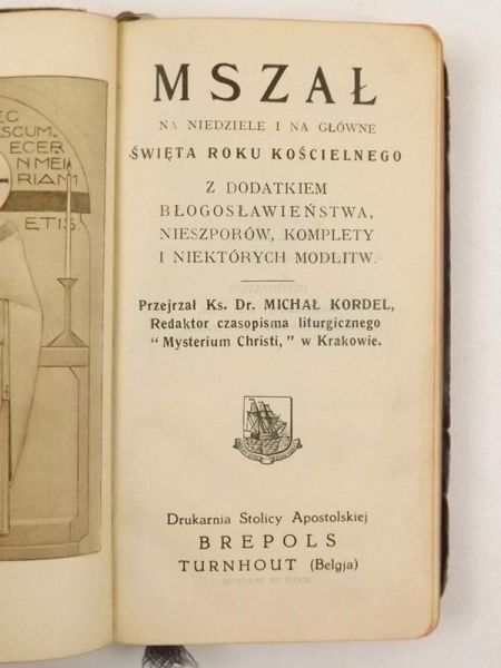Mszał niedzielny, 1936 r.