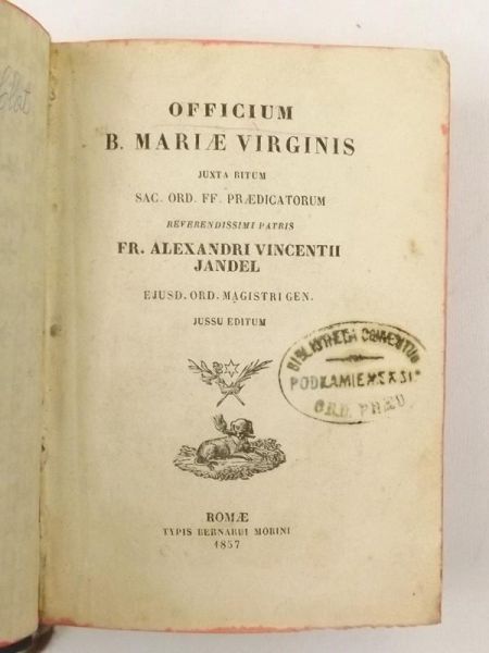 Officium B. Mariae Virginis, 1857 r.