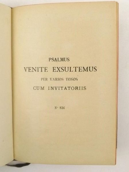 Psalmus Venite Exsultemus, 1928 r.