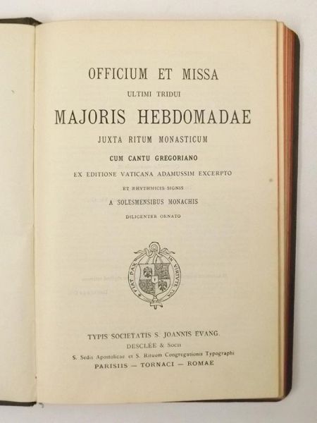 Officium Et Missa  Ultimi tridui Majoris Hebdomade, 1923 r.