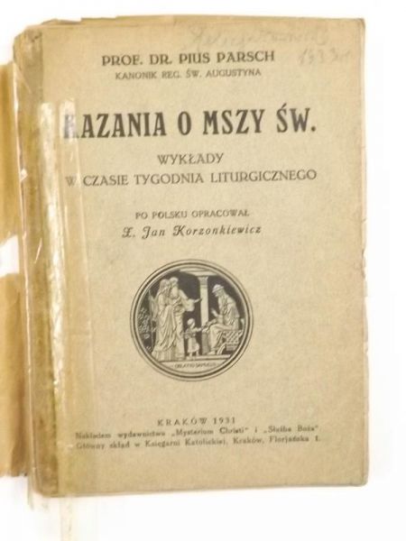 Kazania o mszy św., 1931 r.
