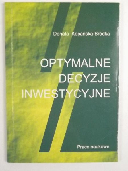 Optymalne decyzje inwestycyjne