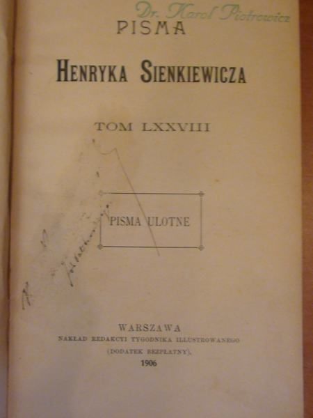 Pisma.Tom LXXVIII, 1906 r.