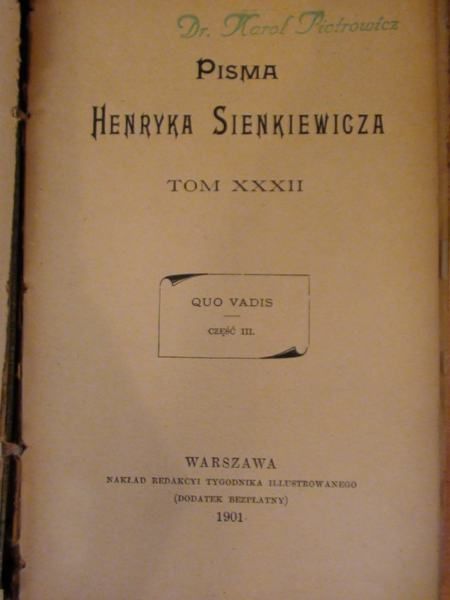 Pisma.Tom XXXII, 1901 r.