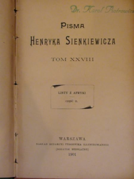Pisma.Tom XXVIII, 1901 r.