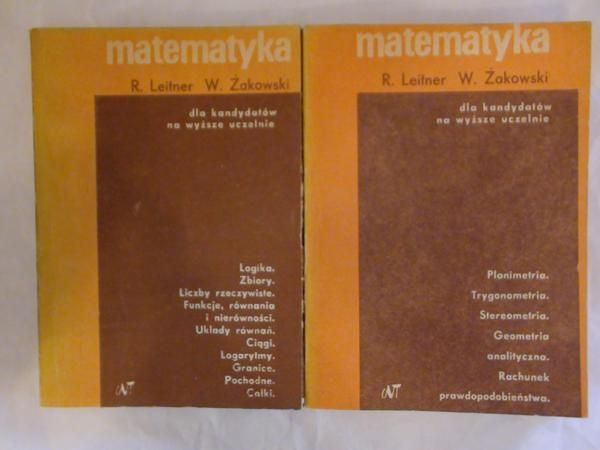 Leiter R.,   - Matematyka tom I- II
