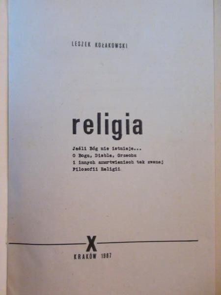 Kołakowski Leszek - Religia