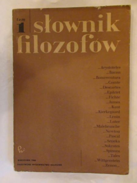 Słownik filozofów Tom I