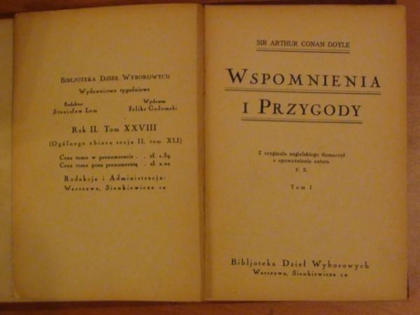 Wspomnienia i przygody (1925r.)