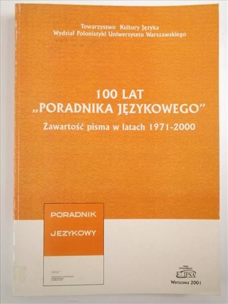 100 lat "Poradnika językowego"