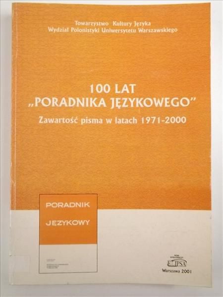 100 lat "Poradnika językowego"