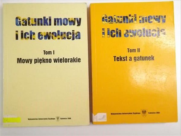 Gatunki mowy i ich ewolucja, Tom I - II
