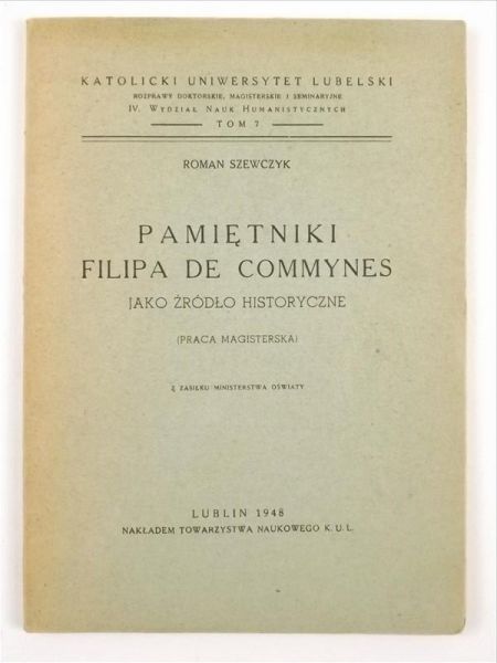 Pamiętniki Filipa de Commynes, tom 7, 1948 r.