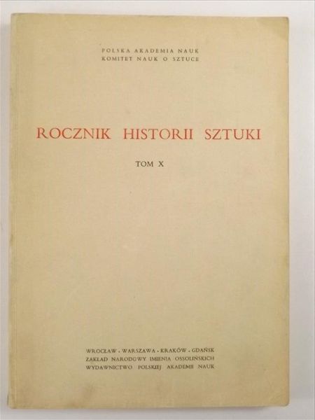 Rocznik historii sztuki, tom X