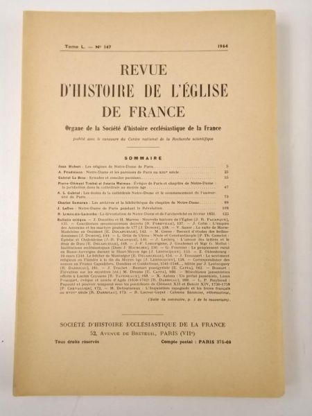 Revue D'Histoire De L'Eglise De France, Tome XLVIII