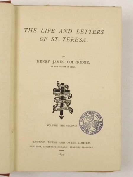 The life and letters of St. Teresa, 1895 r.