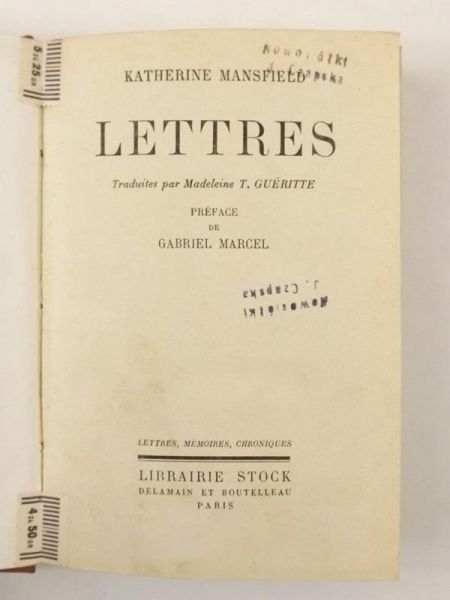 Lettres, 1931 r.