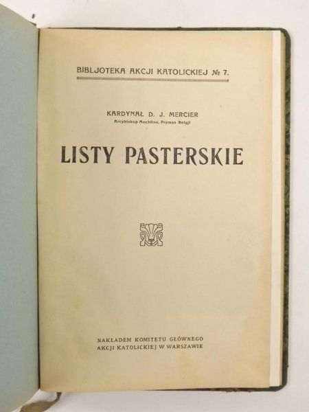 Listy pasterskie, 1929 r.