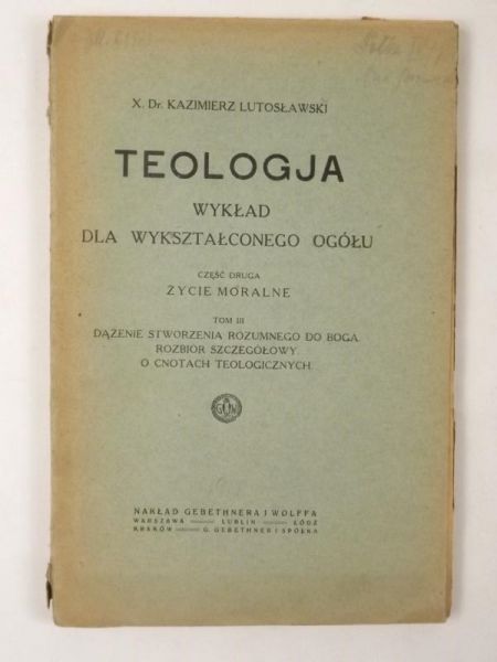 Teologja. Cz.2, Tom 3, 1918 r.