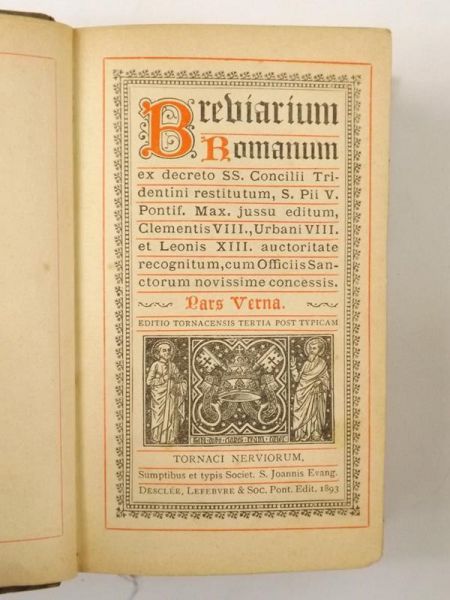 Breviarium Romanum pars Verna, 1893 r.