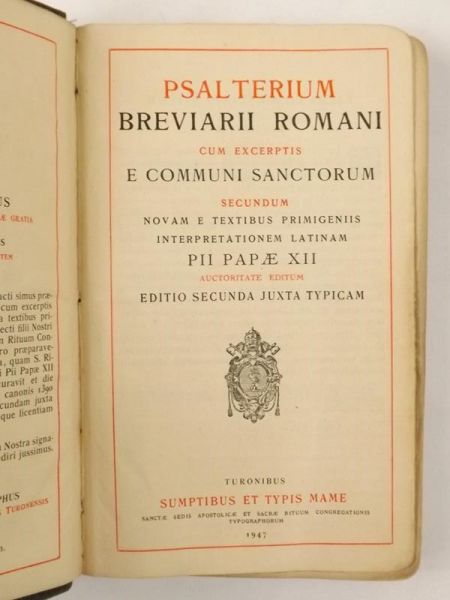 Psalterium Breviarii Romani, 1947 r.