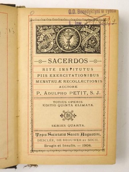 Sacerdos, 1908 r.