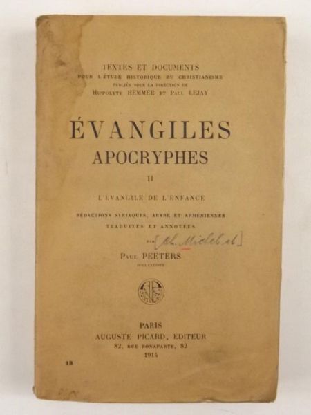 Evangelies Apocryphes, 1914 r.