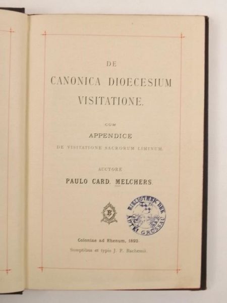 De Canonica Dioecesium Visitatione, 1893 r.