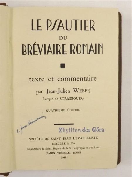 Le Psautier du Breviaire Romain, 1948 r.