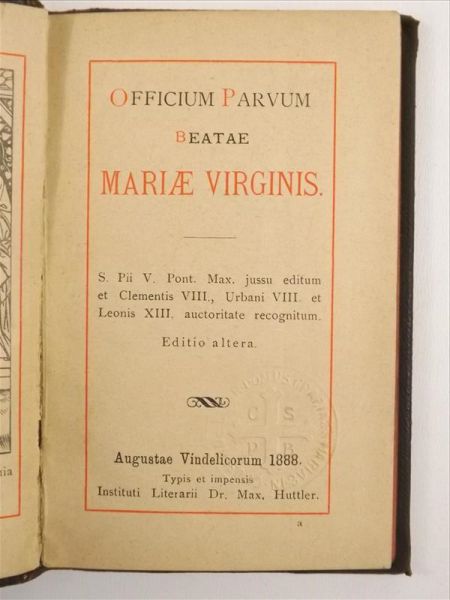 Officium Parvum Beatae Mariae Virginis, 1888 r.