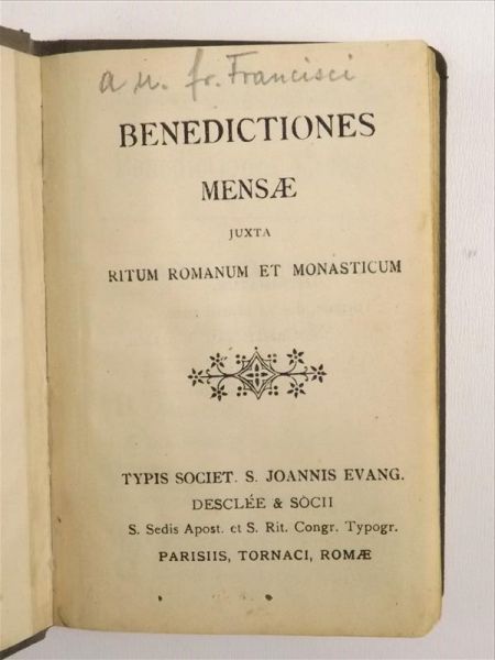 Benedictiones Mensae, 1920 r.