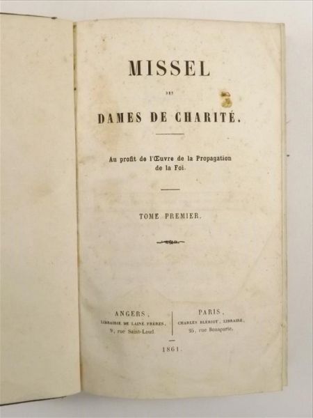 Missel des dames de Charite, 1861 r.