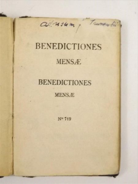 Benedictiones Mensae, 1920 r.