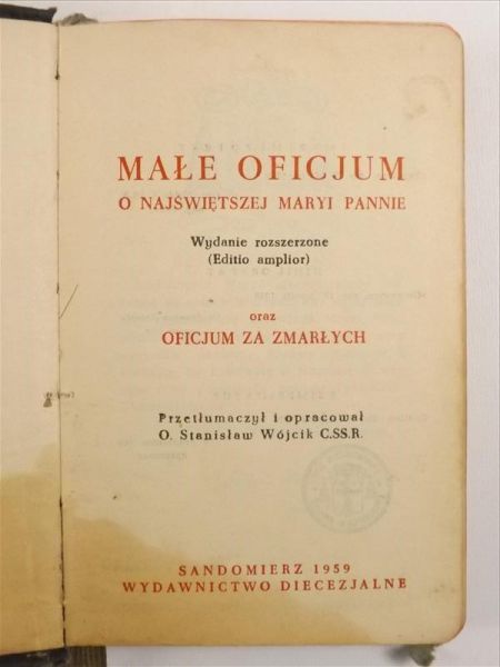 Małe Oficjum o Najświętszej Maryi Pannie