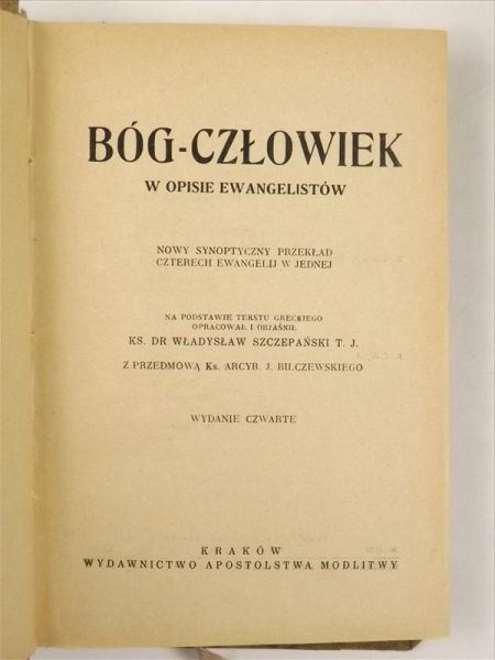 Bóg-człowiek w opisie ewangelistów, 1949 r.